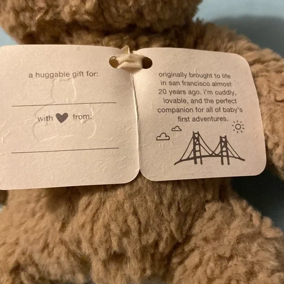 Baby Gap Brannan Bear Plush Stuffed Animal Light Brown Tan Fuzzy - Picture 2 of 4